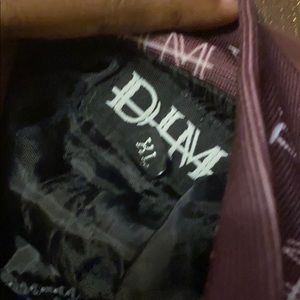 Burgundy denim jacket